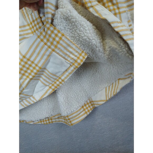 Eddie Bauer Shacket Women's Medium Plaid Sherpa Lined Flannel Shirt Jacket - Picture 5 of 7